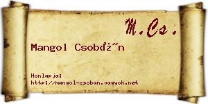 Mangol Csobán névjegykártya